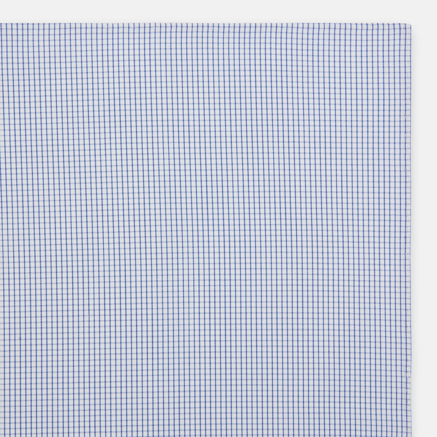 View 2 of product Hand Rolled Blue Graph Check Handkerchief