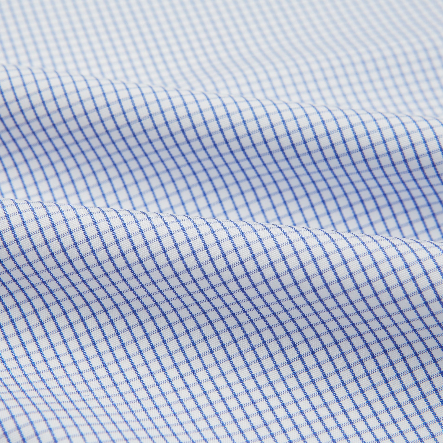 View 4 of product Hand Rolled Blue Graph Check Handkerchief