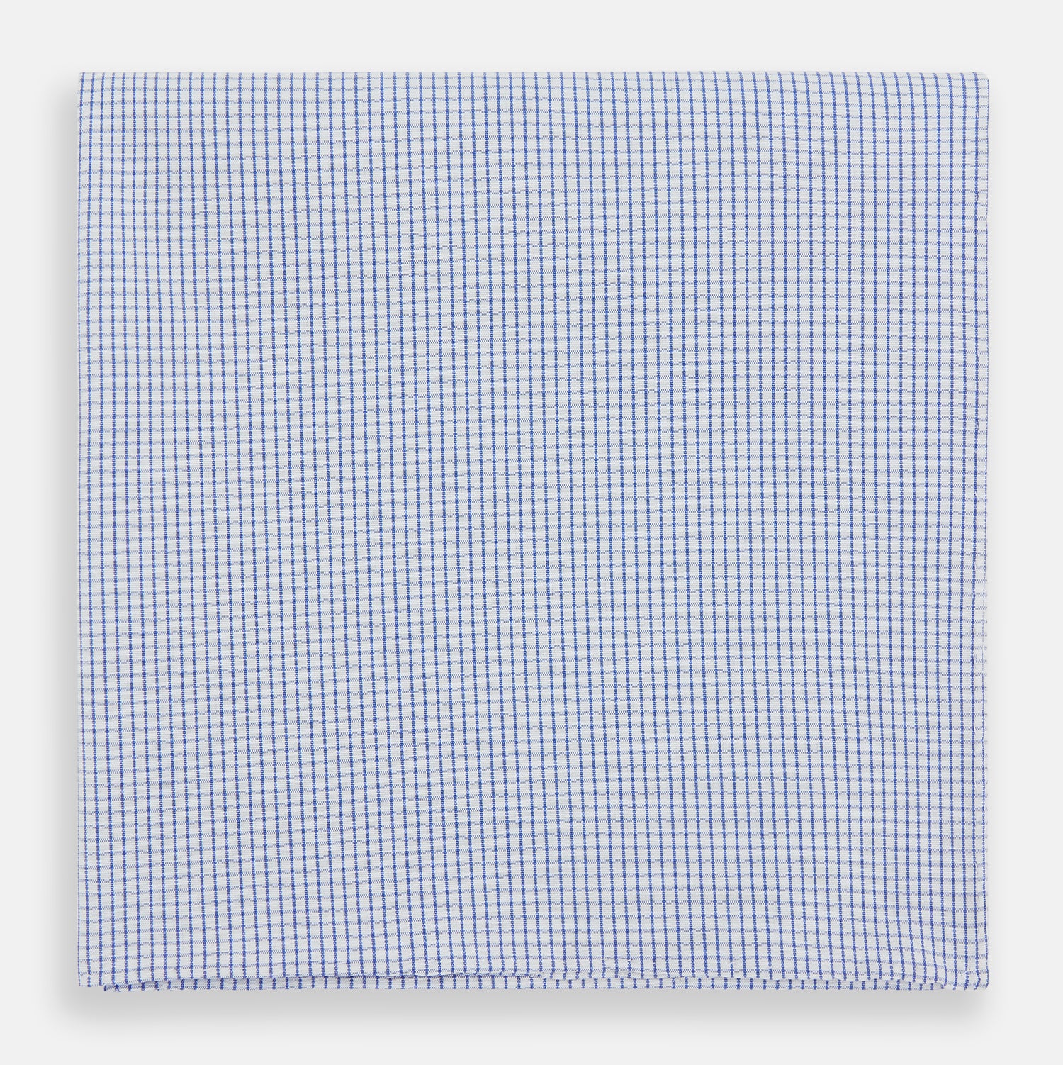 View 1 of product Hand Rolled Blue Graph Check Handkerchief