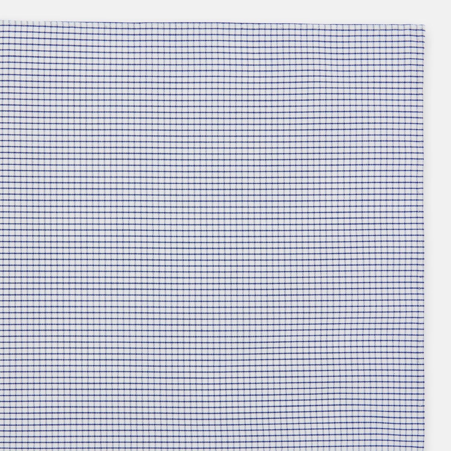 View 2 of product Hand Rolled Navy Graph Check Handkerchief