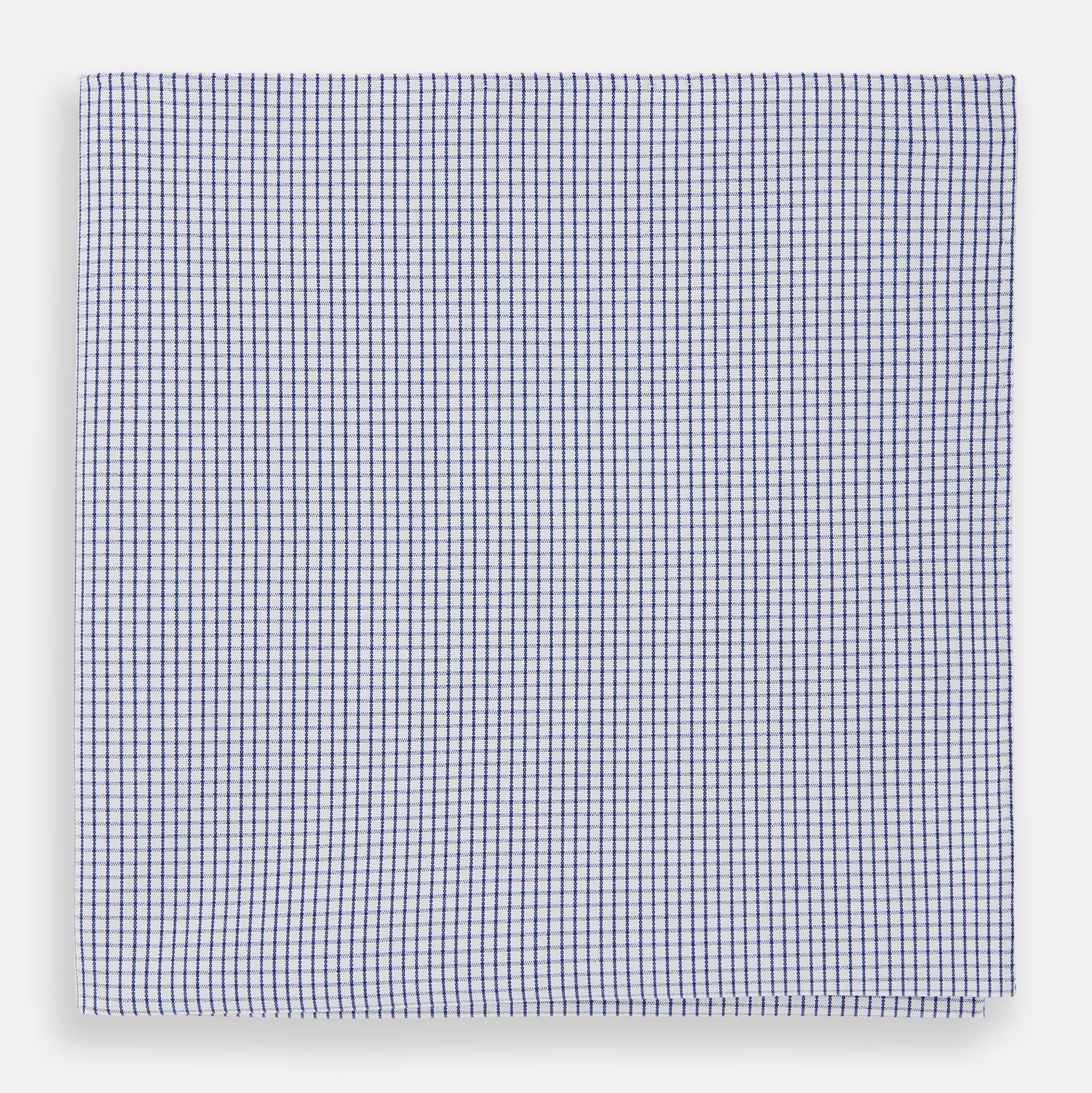 View 1 of product Hand Rolled Navy Graph Check Handkerchief