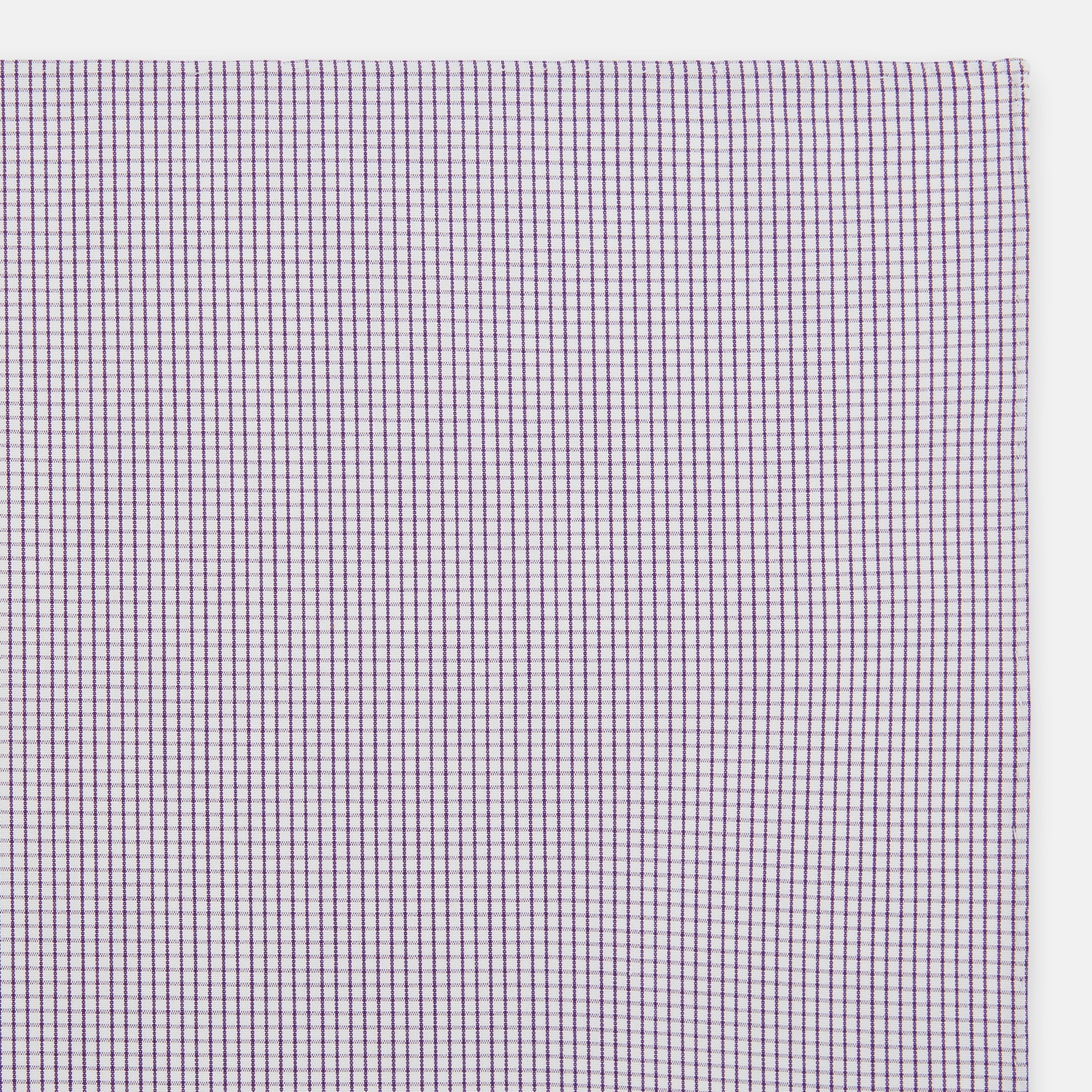 View 2 of product Hand Rolled Purple Graph Check Handkerchief