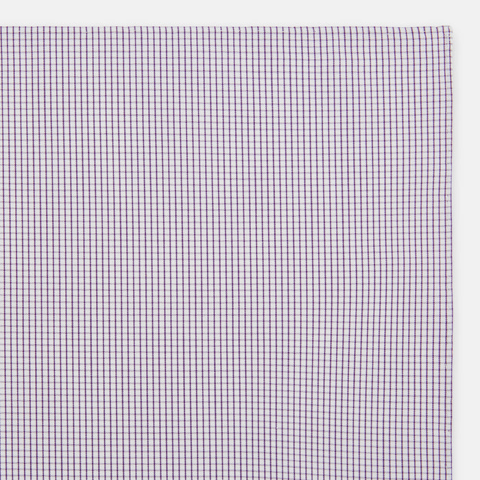 Hand Rolled Purple Graph Check Handkerchief Image 1