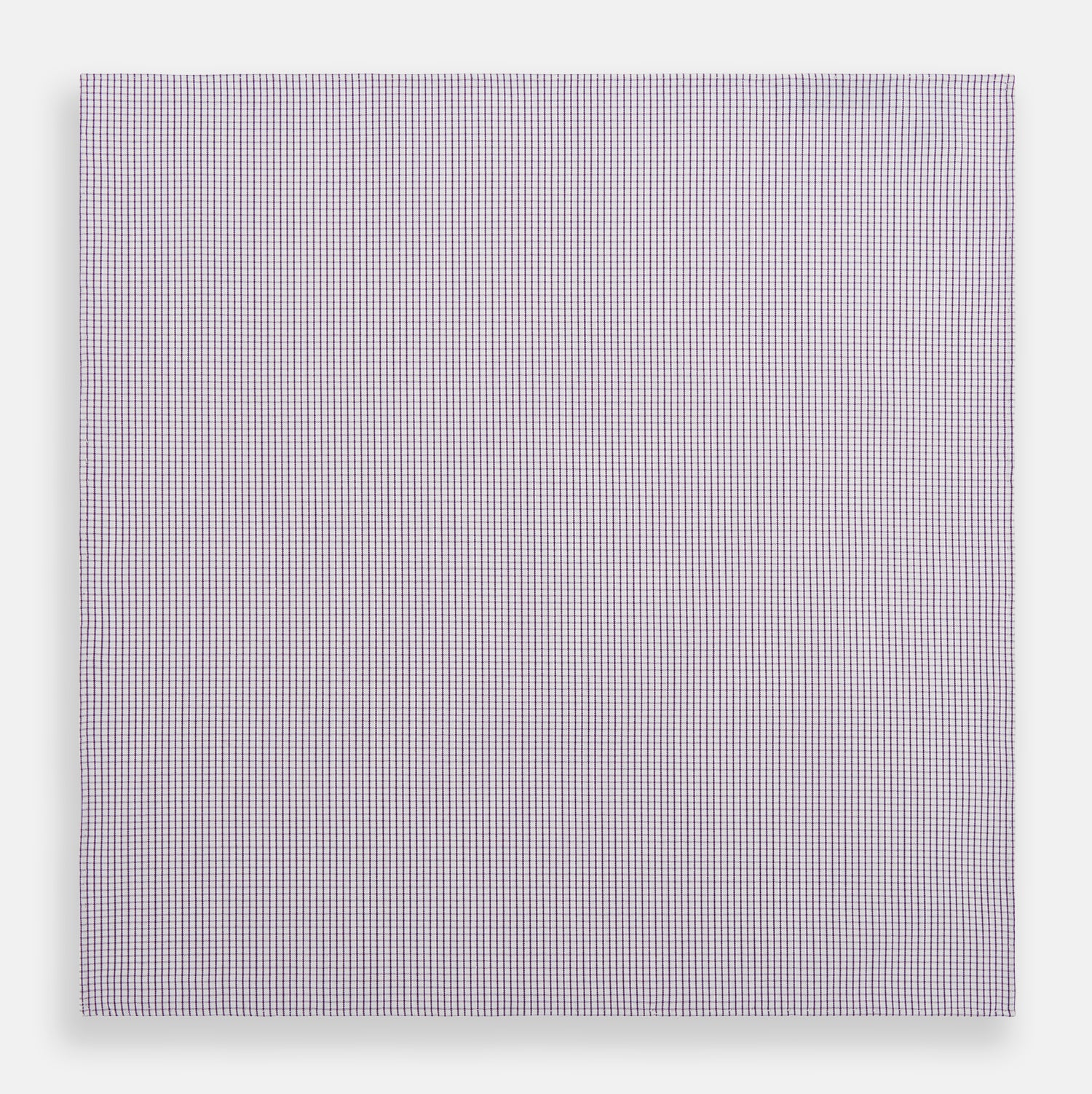View 3 of product Hand Rolled Purple Graph Check Handkerchief