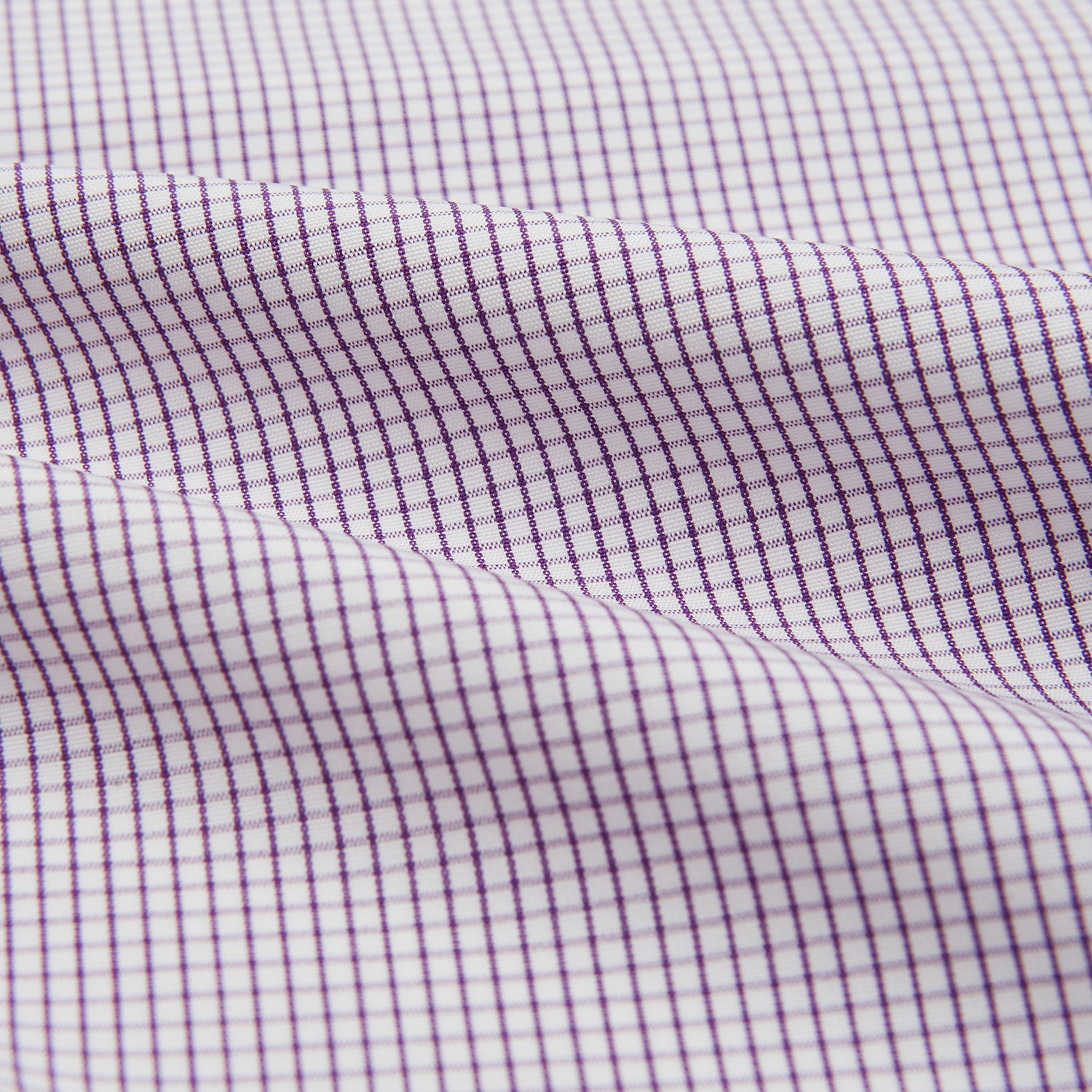 View 4 of product Hand Rolled Purple Graph Check Handkerchief