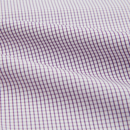Hand Rolled Purple Graph Check Handkerchief Image 3
