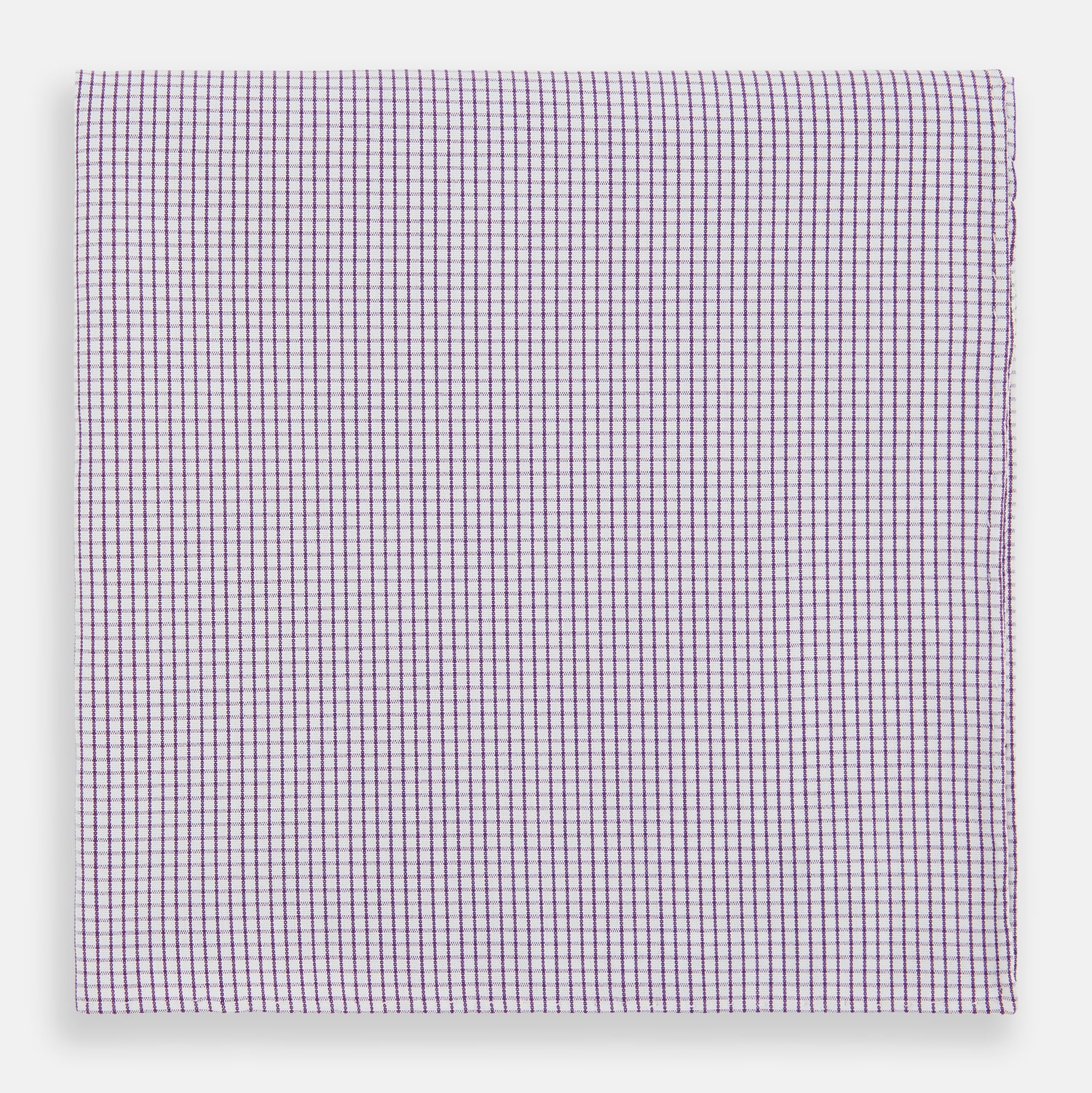 Hand Rolled Purple Graph Check Handkerchief