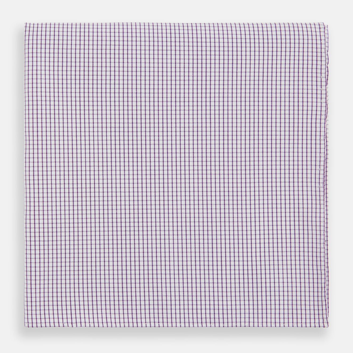 View 1 of product Hand Rolled Purple Graph Check Handkerchief
