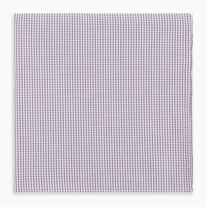 Hand Rolled Purple Graph Check Handkerchief Image 4