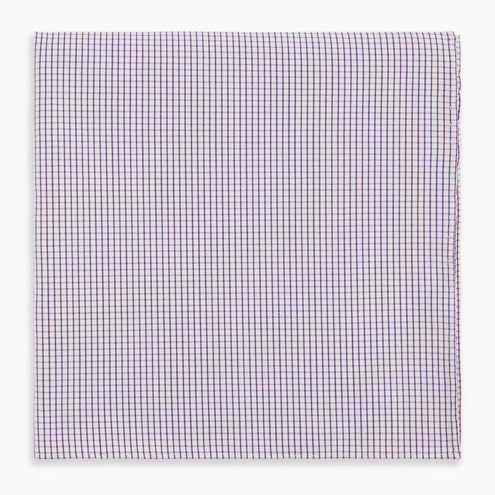 Hand Rolled Purple Graph Check Handkerchief Image 4