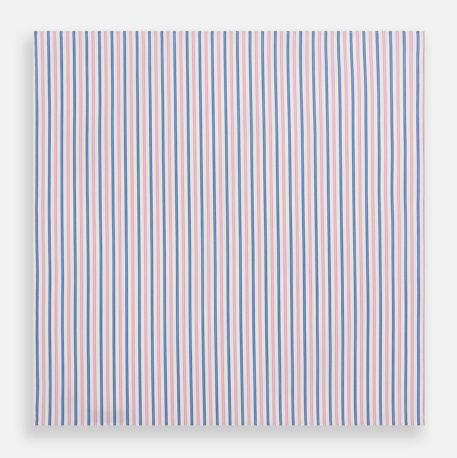 View 3 of product Hand Rolled Pink and Blue Track Stripe Handkerchief