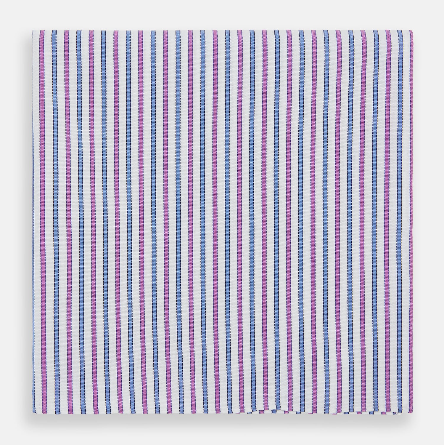 View 1 of product Hand Rolled Purple and Blue Track Stripe Handkerchief