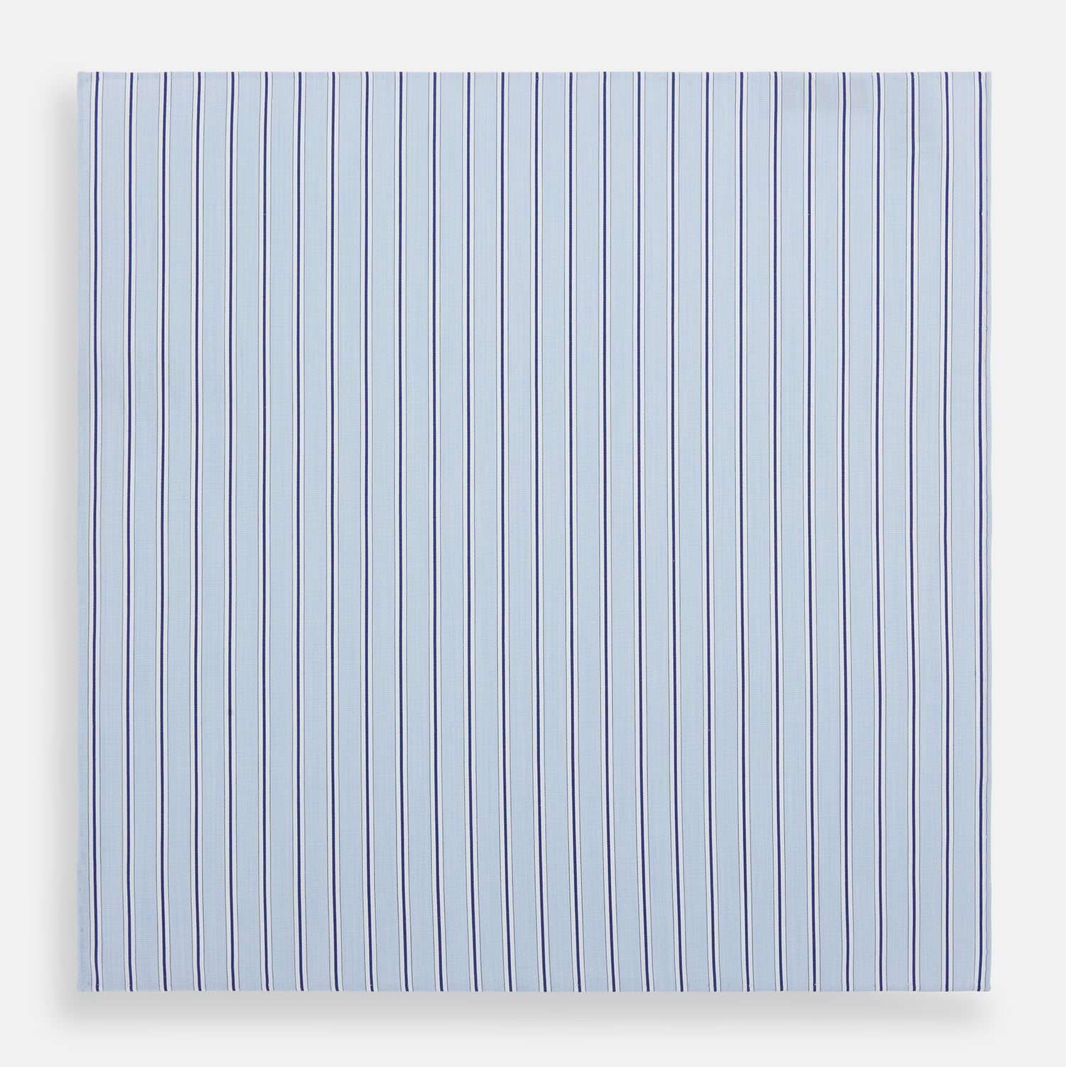 View 3 of product Hand Rolled Blue Multi Stripe Handkerchief