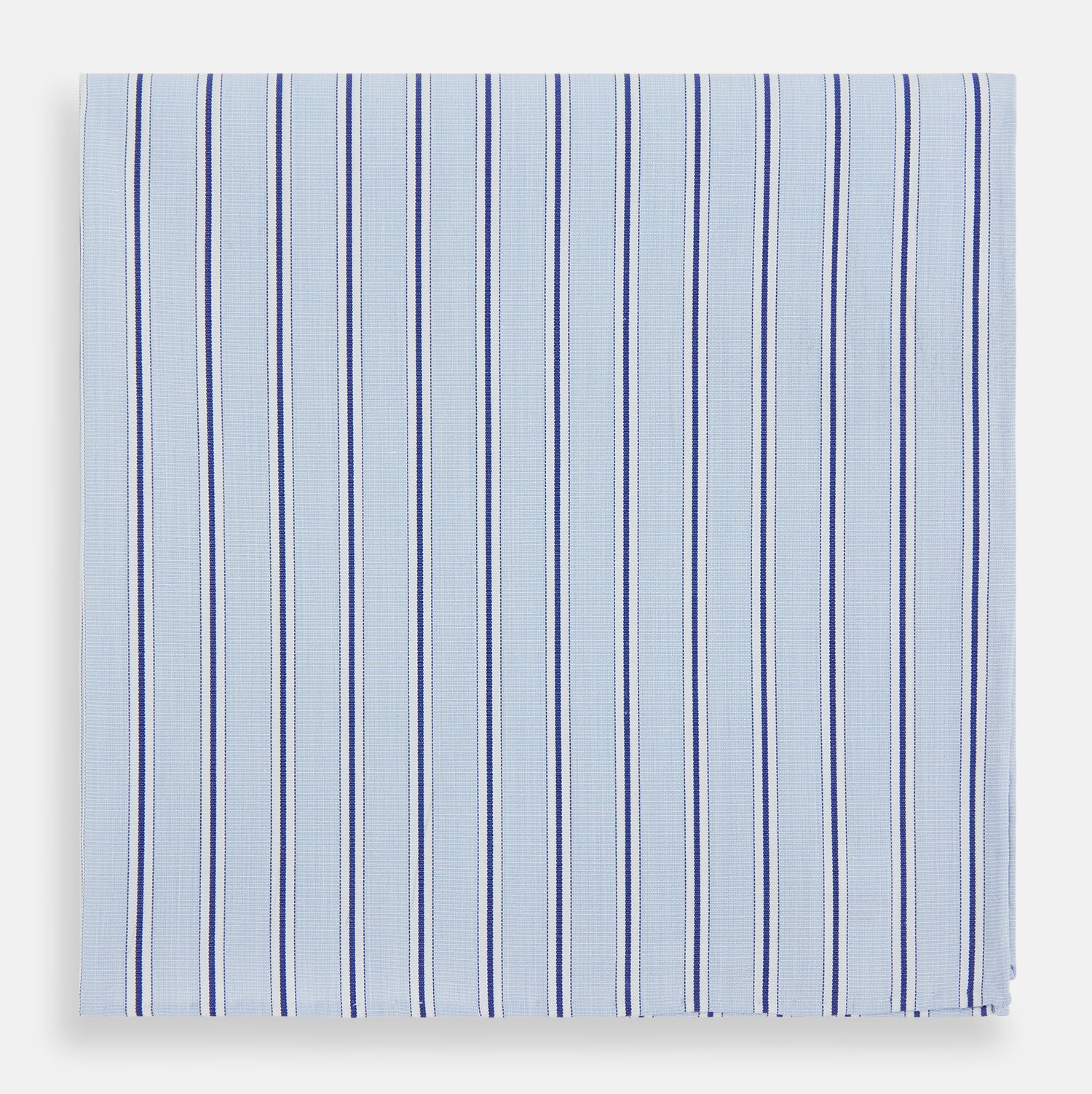 Hand Rolled Blue Multi Stripe Handkerchief