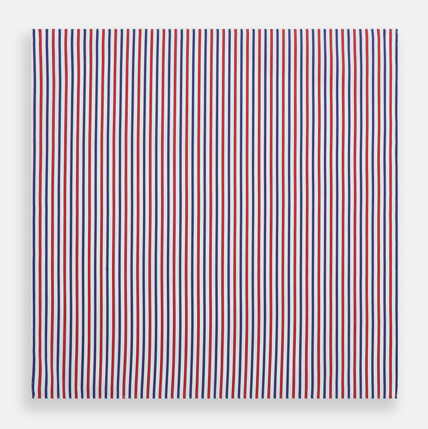 View 3 of product Hand Rolled Red and Blue Track Stripe Handkerchief