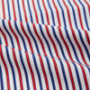 View 4 of product Hand Rolled Red and Blue Track Stripe Handkerchief