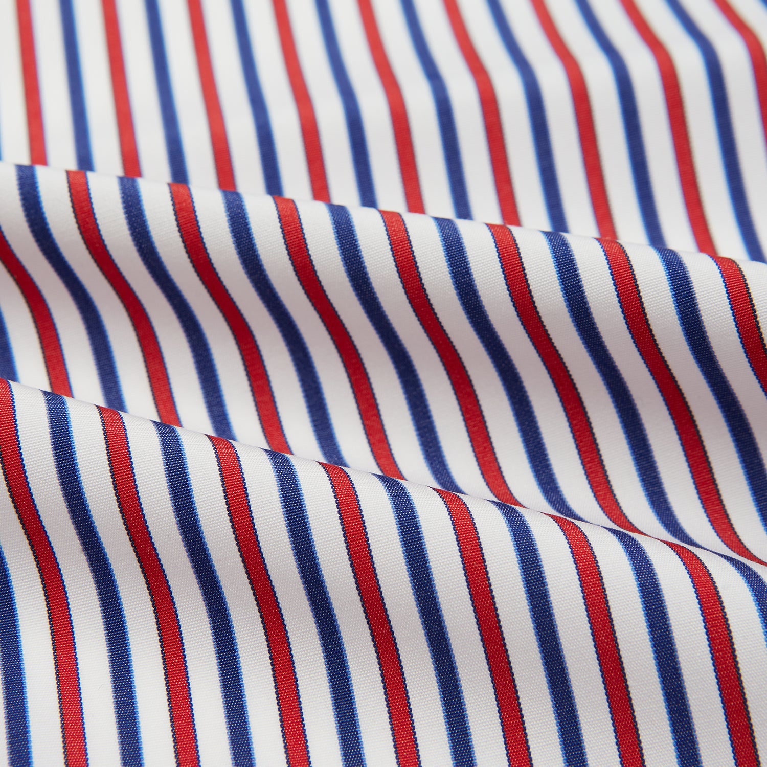 View 4 of product Hand Rolled Red and Blue Track Stripe Handkerchief