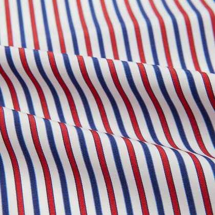Hand Rolled Red and Blue Track Stripe Handkerchief Image 3