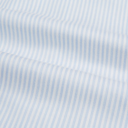 Blue and White Pencil Stripe Cashmerello Mayfair Shirt Image 4