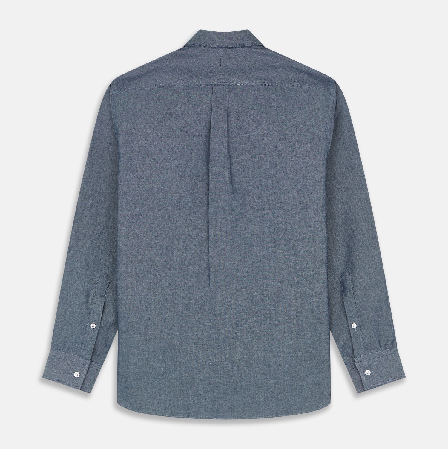 View 5 of product Blue Chambray Weekend Fit Nevis Cotton Shirt With Dorset Collar And 1-Button Cuffs