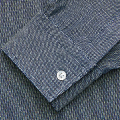 Blue Chambray Weekend Fit Nevis Cotton Shirt With Dorset Collar And 1-Button Cuffs Image 2