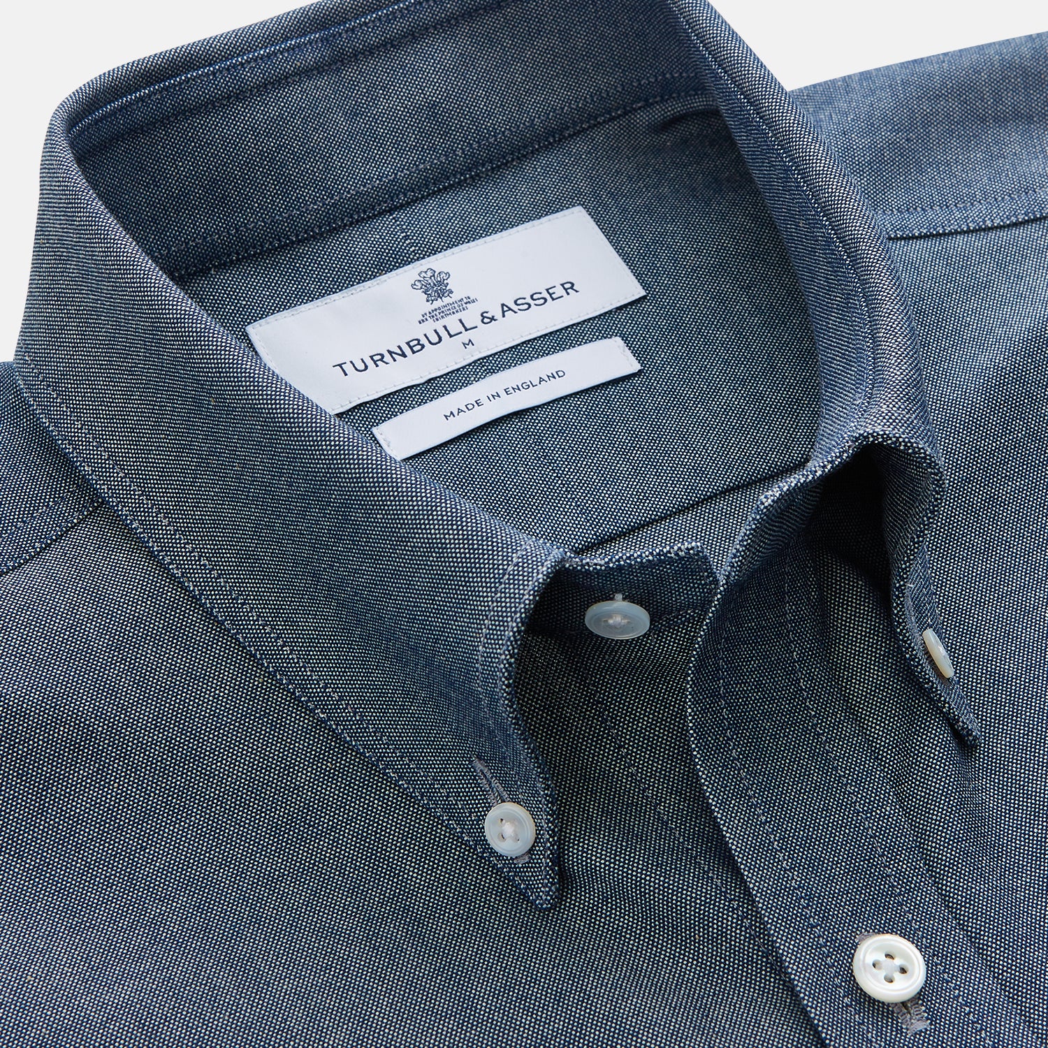 View 2 of product Blue Chambray Weekend Fit Nevis Cotton Shirt With Dorset Collar And 1-Button Cuffs