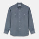 Blue Chambray Weekend Fit Nevis Cotton Shirt With Dorset Collar And 1-Button Cuffs