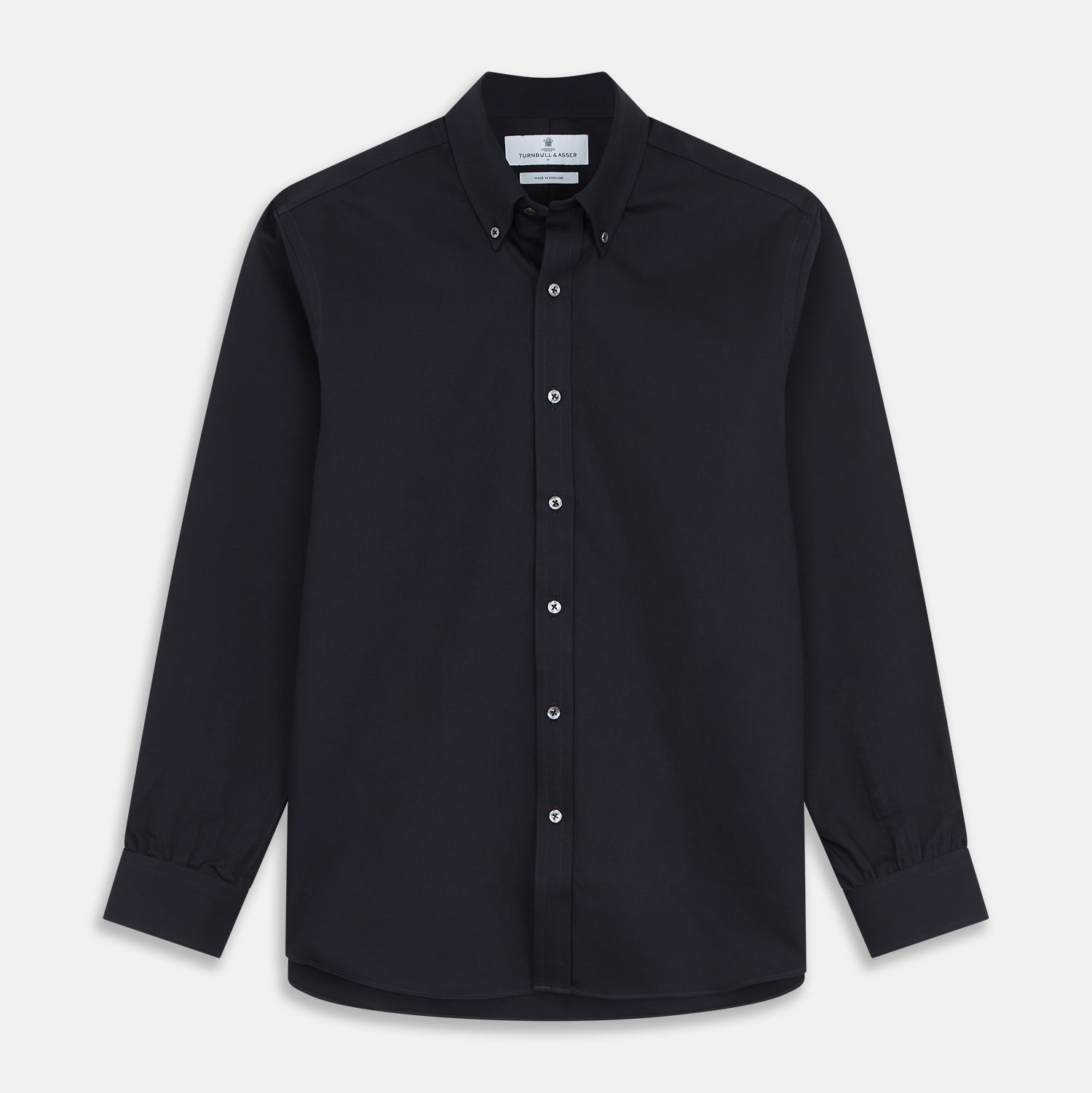 Navy Weekend Fit Hayne Shirt With Dorset Collar And 1-Button Cuffs