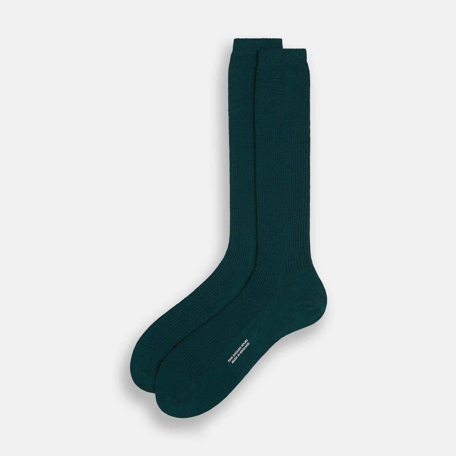 View 2 of product Petrol Green Mid-Length Merino Socks
