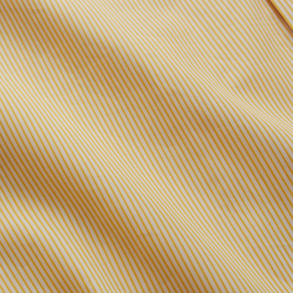 Yellow Fine Stripe Regular Fit Shirt with T&A Collar Image 3
