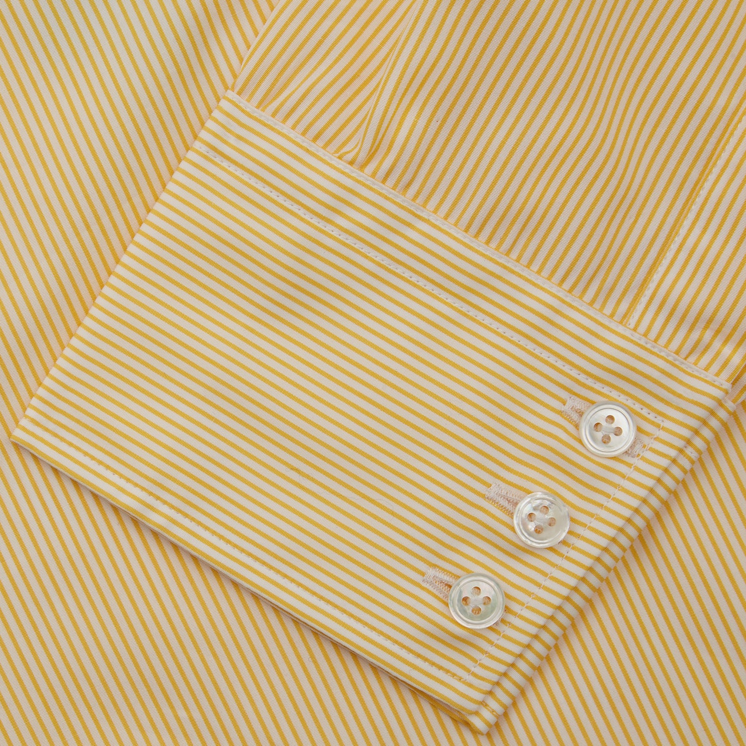 View 3 of product Yellow Fine Stripe Regular Fit Shirt with T&A Collar