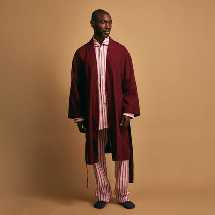 Pink Candy Stripe Cotton Traditional Pyjamas Image 2