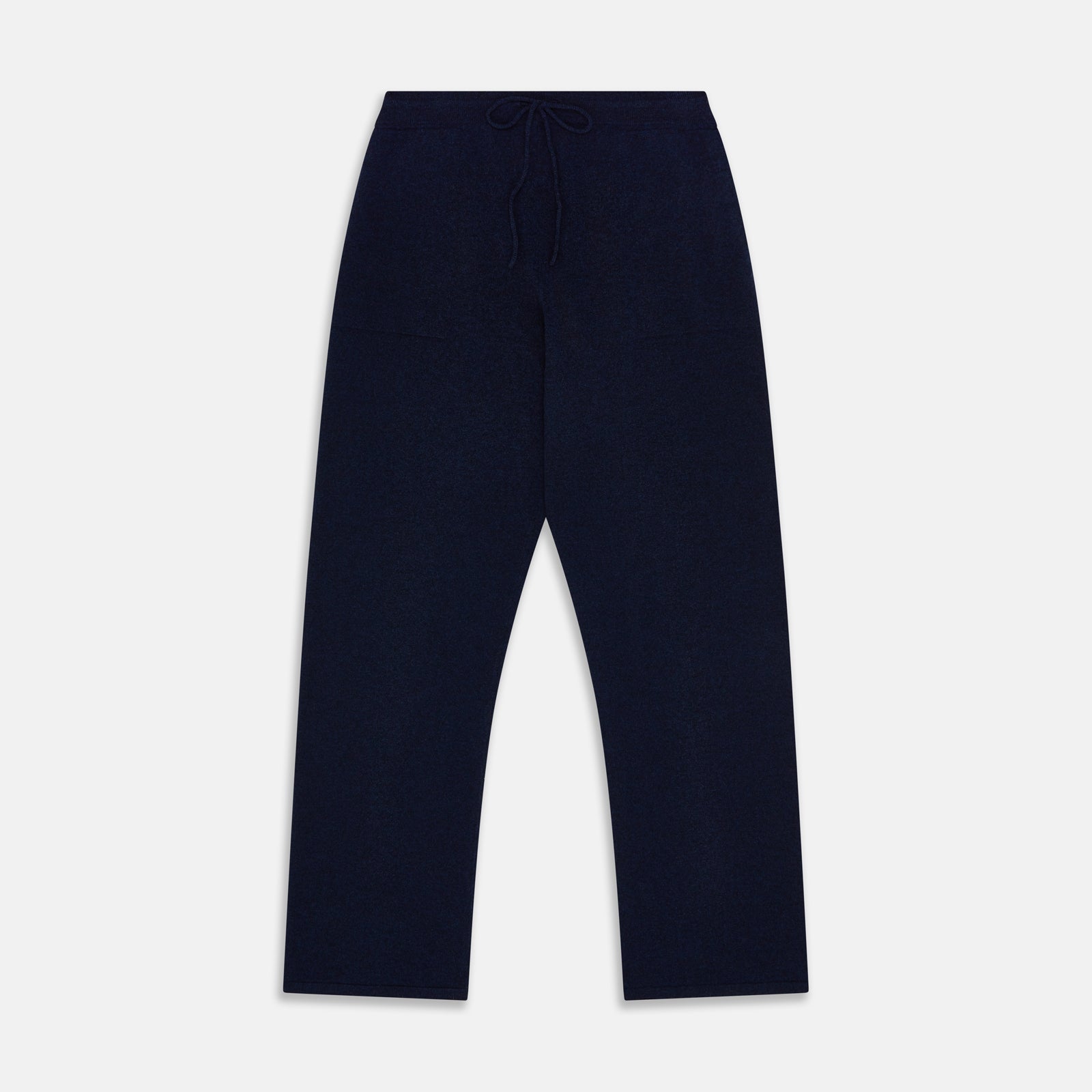 View 2 of product Navy Cashmere Knitted Traditional Pyjama Set