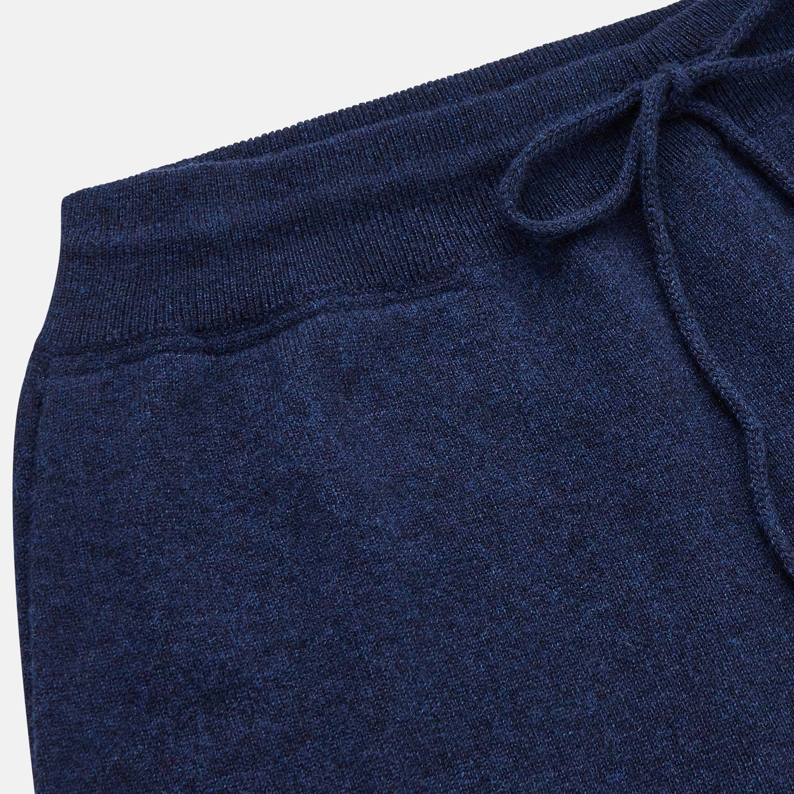 View 3 of product Navy Cashmere Knitted Traditional Pyjama Set