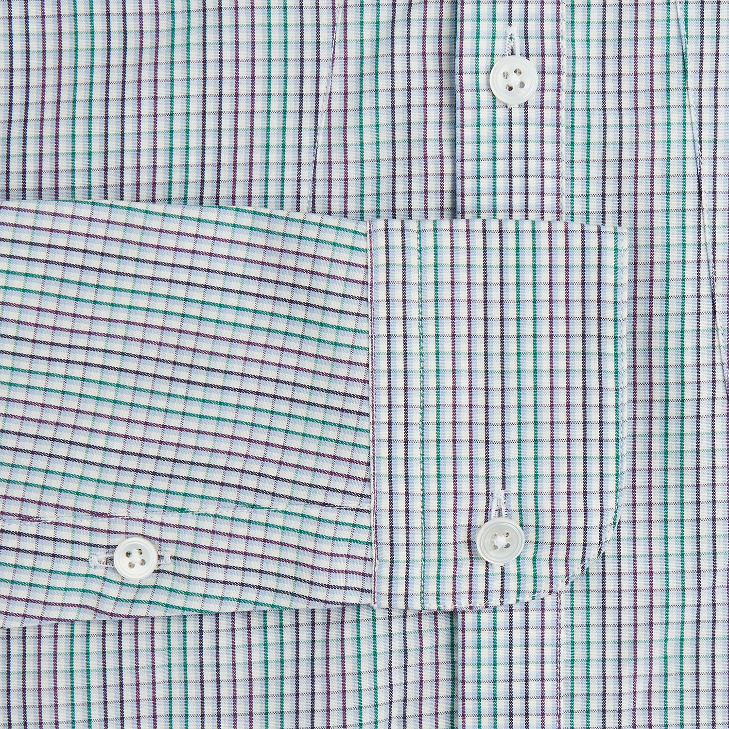 View 3 of product Green Graph Overlay Micro Check Piccadilly Shirt