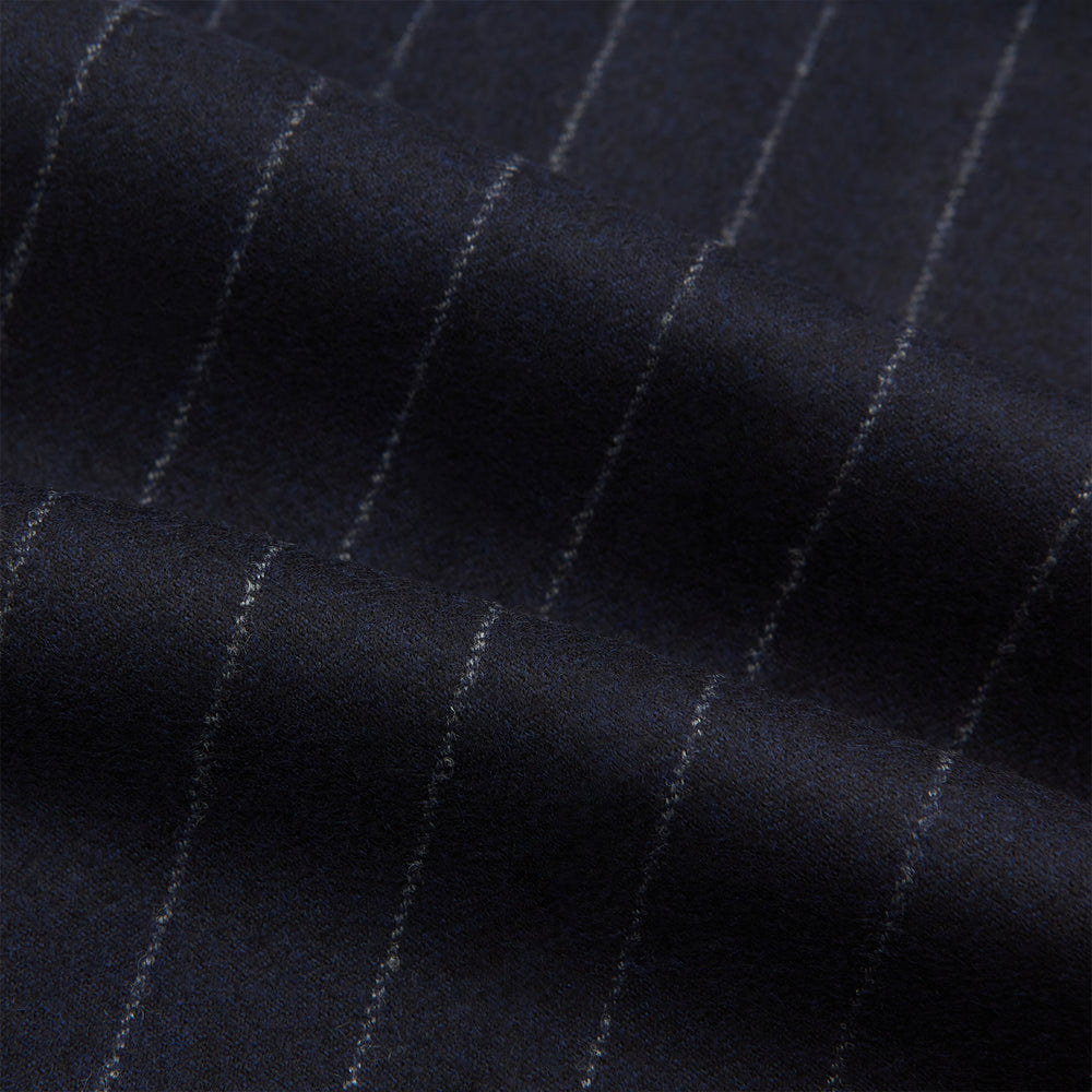 Navy Pinstripe Henry Trousers