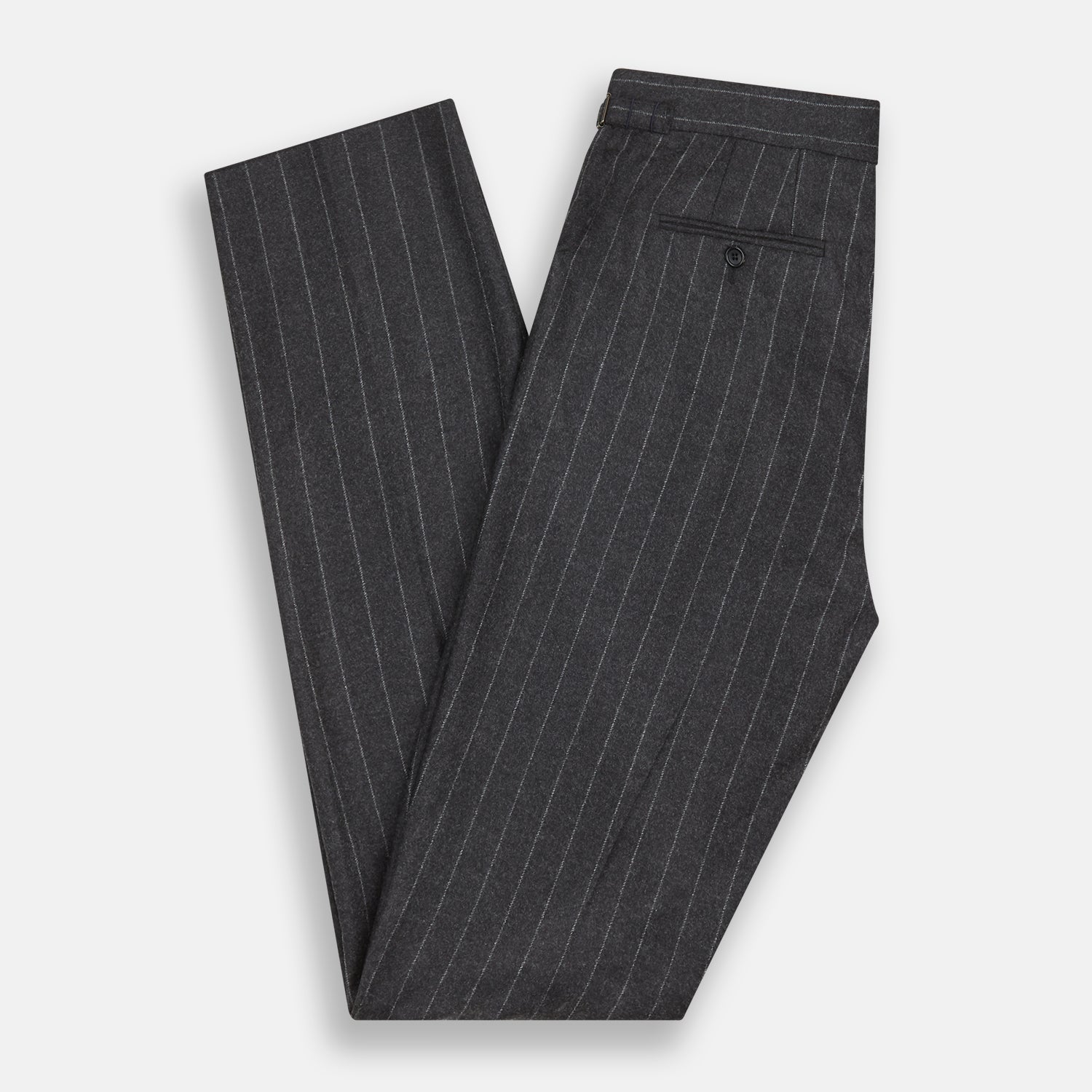 View 5 of product Charcoal Pinstripe Henry Trousers