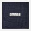 View 1 of product Casino Royale Midnight Blue Straight Flush Pocket Square in Silk