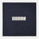 Casino Royale Midnight Blue Straight Flush Pocket Square in Silk