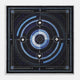 Casino Royale Midnight Blue Target Pocket Square in Silk