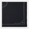 View 3 of product Casino Royale Midnight Blue Crest Pocket Square in Silk
