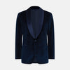 View 1 of product Casino Royale Midnight Blue Tuxedo Jacket in Cotton Velvet