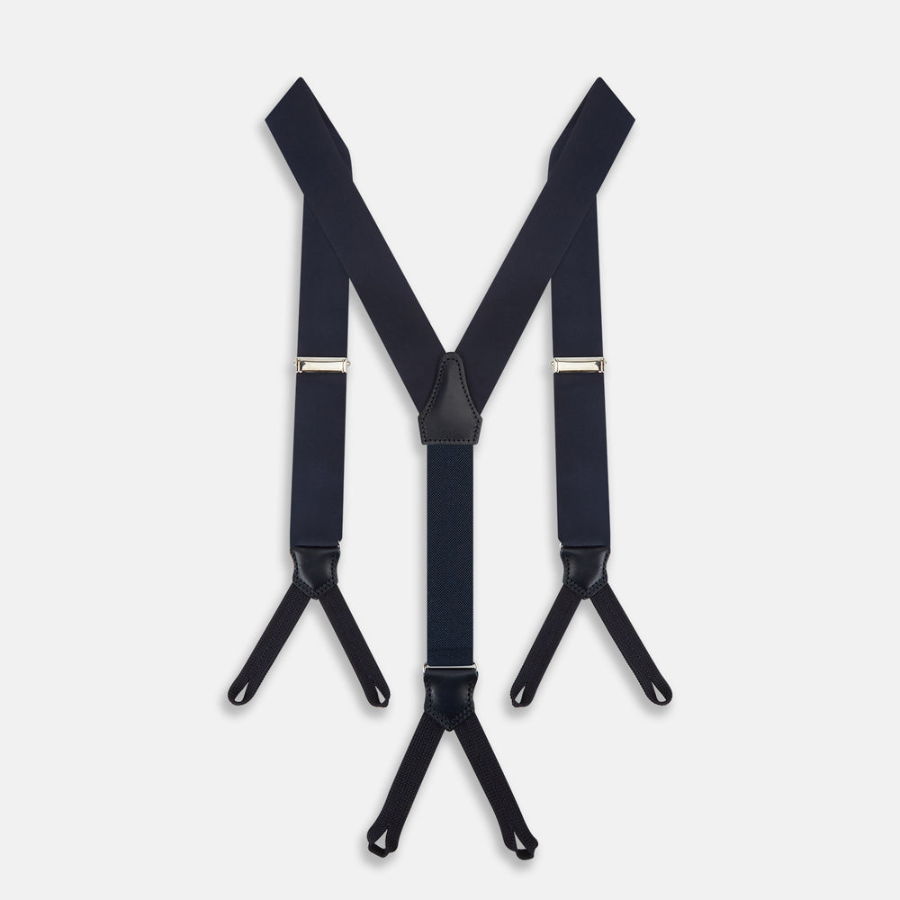 Casino Royale Midnight Blue Braces in Silk
