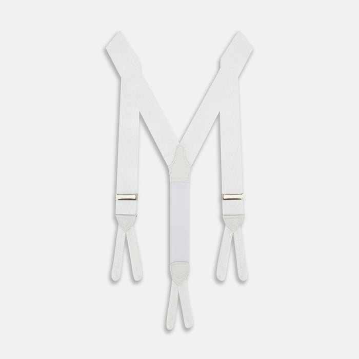 White Adjustable Formal Braces as seen on James Bond Image 4