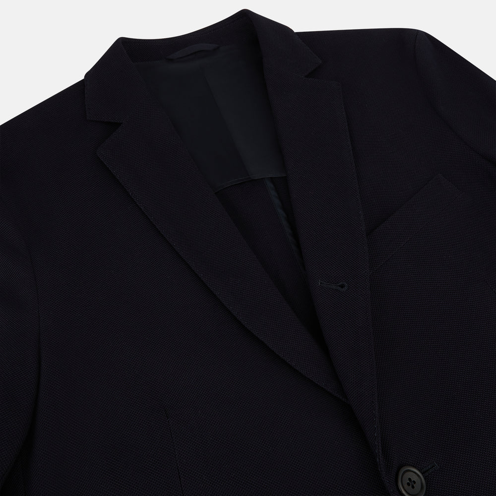 Navy Knitted London Blazer