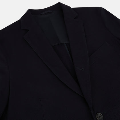 Navy Knitted London Blazer Image 1