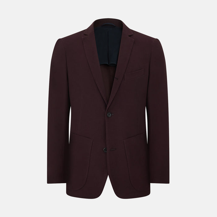 Burgundy Knitted London Blazer