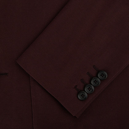 Burgundy Knitted London Blazer Image 3