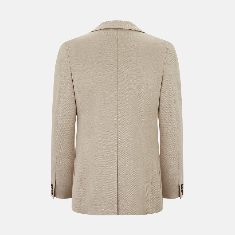 Sand Silk & Cotton Bath Blazer