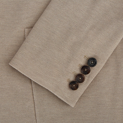 Sand Silk & Cotton Bath Blazer Image 3